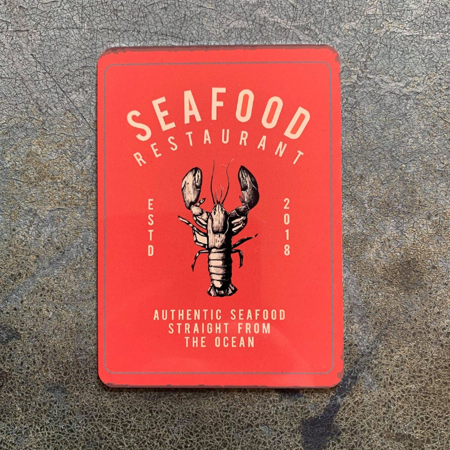 Seafood Restaurant Metal Sign Plaque