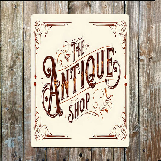 The Antique Shop | Vintage | Metal Sign Plaque