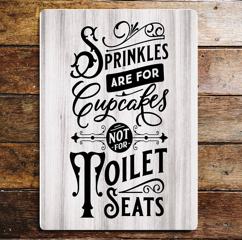 Toilet Seat Notice Art Sign Plaque