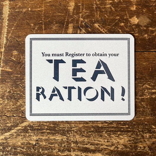 Tea Ration Metal Propaganda Wall Sign