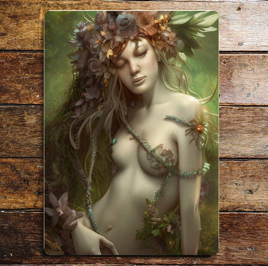 Earth Nature Lady | Metal Sign Plaque