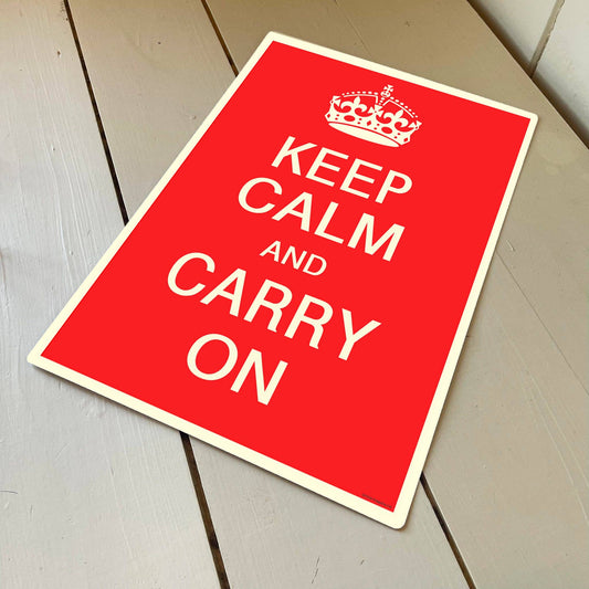 Keep calm and carry on | Metal Wall Sign
