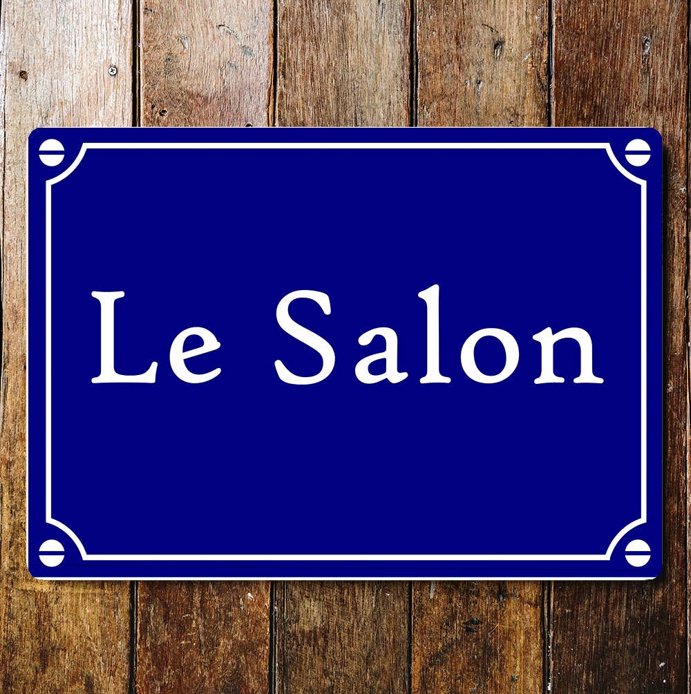 Le Salon Notice art Blue Plaque