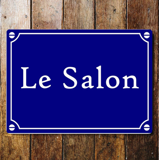 Le Salon Notice art Blue Plaque