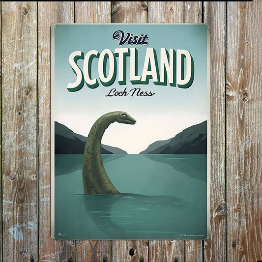 Visit Loch Ness | Scottish Scotland | Metal Sign Plaque