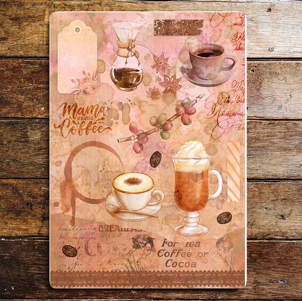 Love Coffee art | Metal Sign Plaque