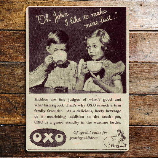 Oxo Cube Oh John I like to make mine | Metal Sign