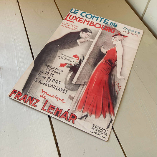 Le comte de Luxembourg | Metal Travel Wall Sign