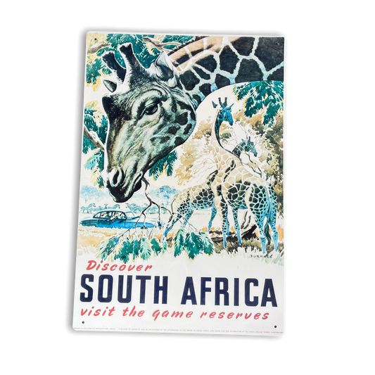 Discover South Africa Visit Game Reserves | Metal Sign