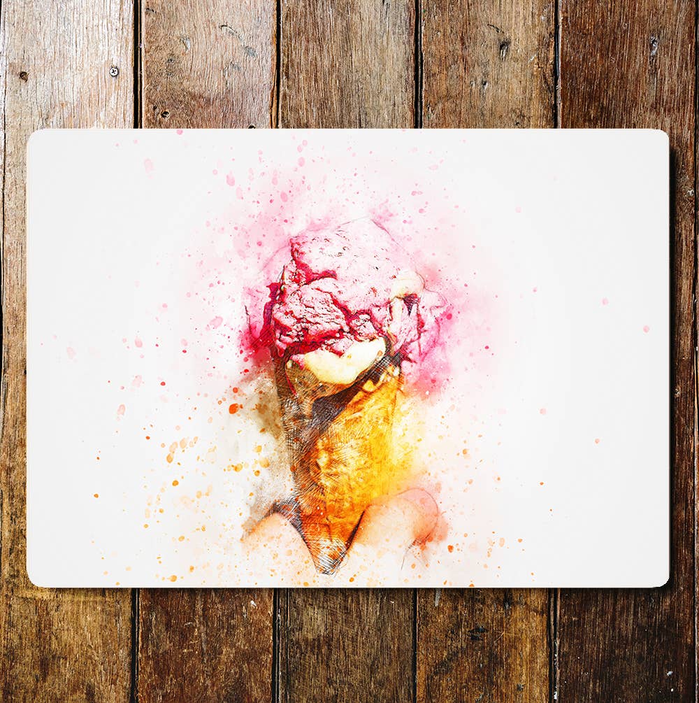 Strawberry Ice cream Cone Sweet Things Metal Sign Plaque