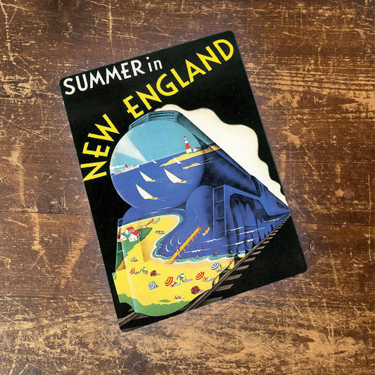 Summer In New England Train Metal Travel Wall Sign