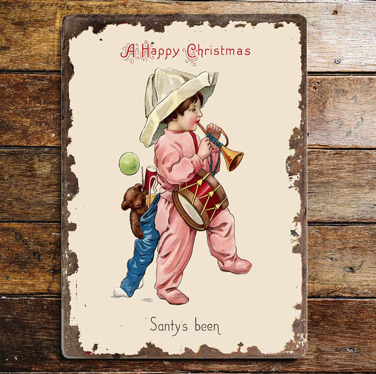 Vintage Santa been Boy Christmas | Metal Vintage Wall Sign