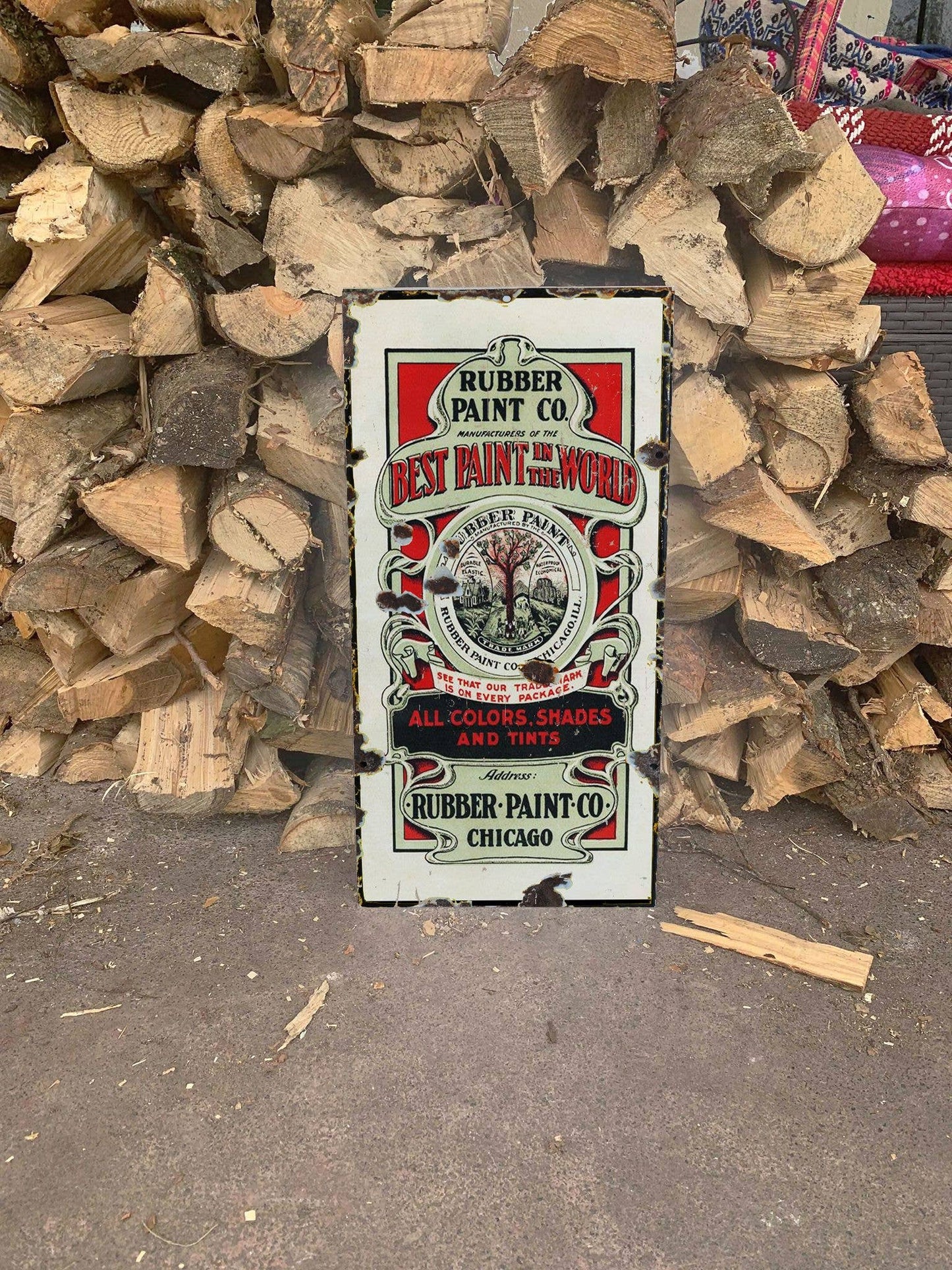 Best Rubber Paint - | Metal Advertising Wall Reproduction Sign