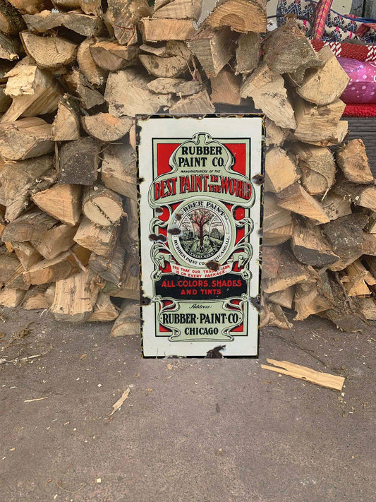 Best Rubber Paint - | Metal Advertising Wall Reproduction Sign