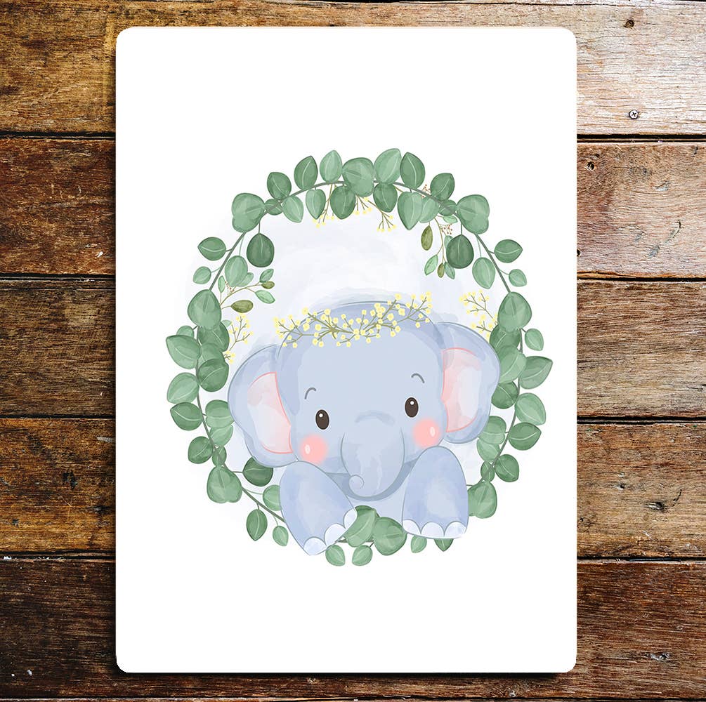 Elephant Baby Nursery art | Metal Sign Plaque