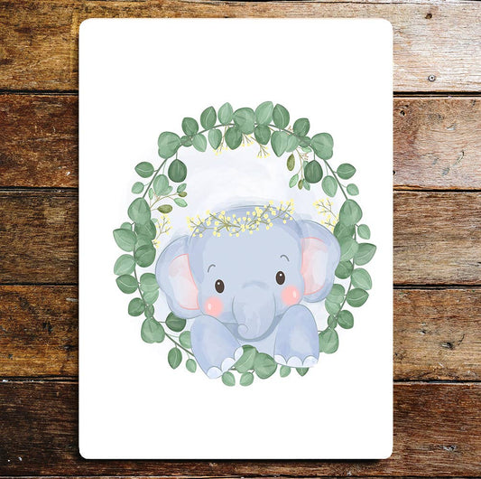 Elephant Baby Nursery art | Metal Sign Plaque