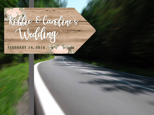 Wedding Direction Arrow | Metal Sign