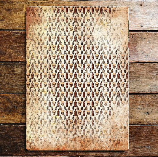 Skull Poison Bottle Pattern Metal Wall Sign