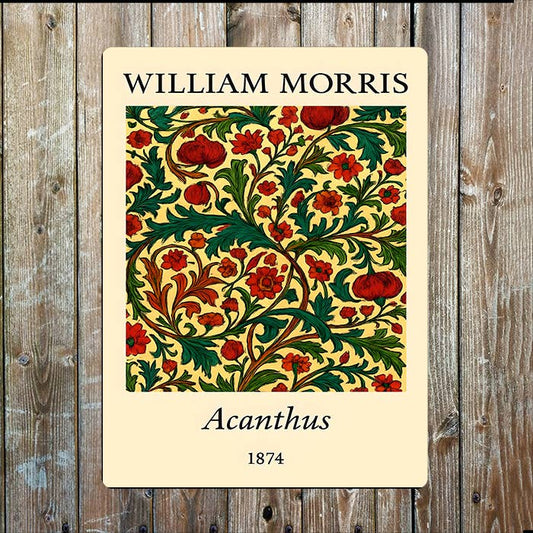 Vintage William Morris Acanthus | Metal Sign Plaque