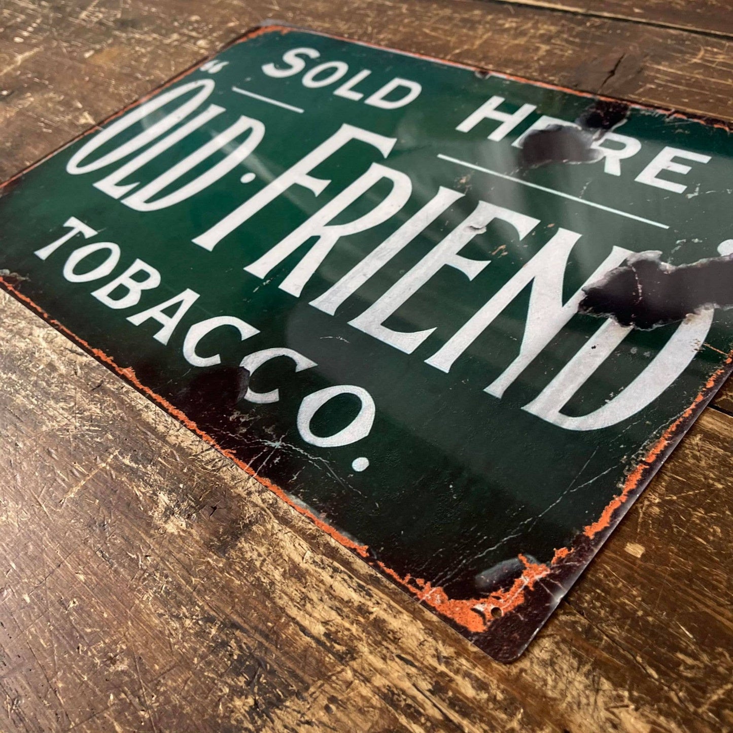Old Friends Sold Here Tobacco | Metal Sign