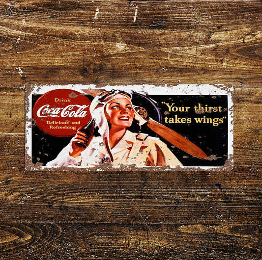 Coca Cola - | Metal Advertising Wall Sign
