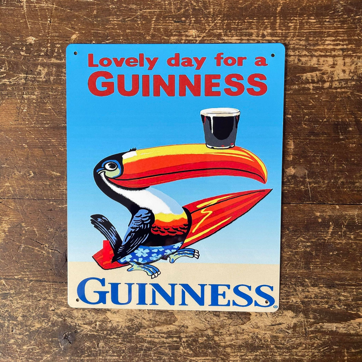 Lovely Day For A Guinness Toucans beach | Metal Sign