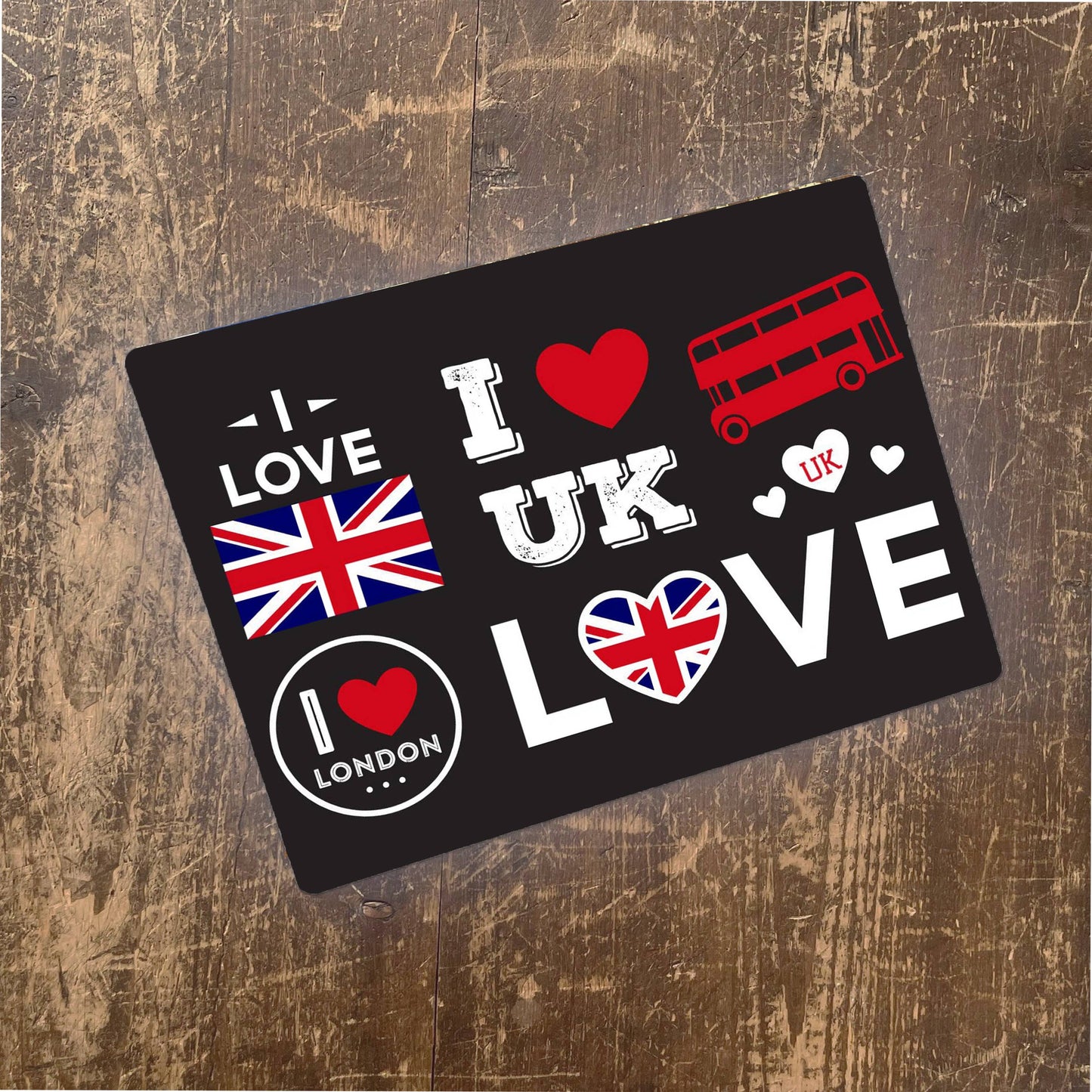i love the uk | Metal Advertising Wall Sign