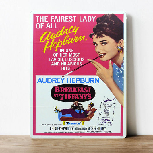 Audrey Hepburn Breakfast at Tiffany's | Metal Sign Plaque