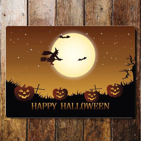 Happy Halloween Witch | Metal Wall Sign Plaque