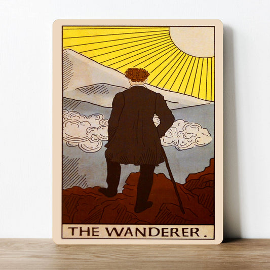 The Wanderer Tarot Card Metal Sign Plaque
