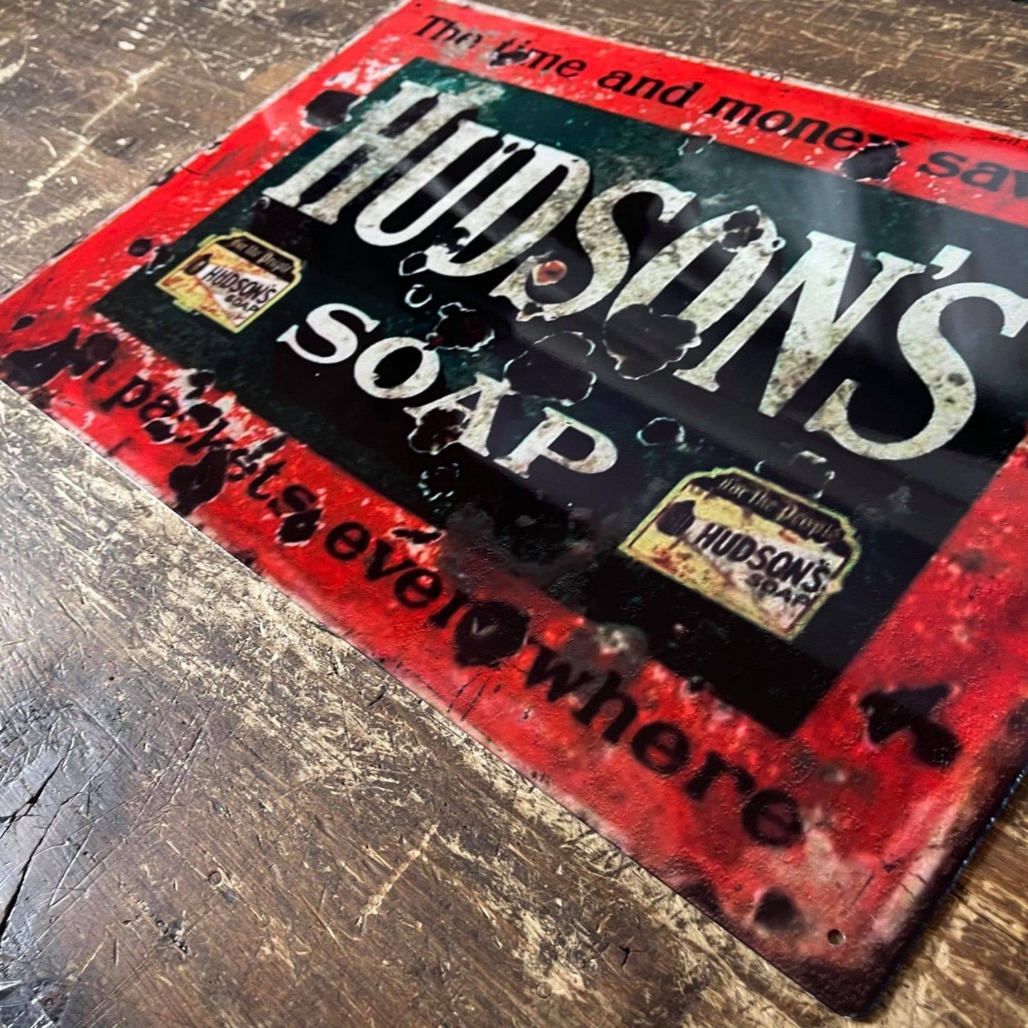 Hudson Soap | Metal Advertising Wall Sign