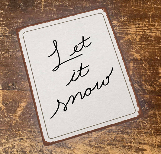 let It Snow Christmas | Metal Vintage Wall Sign