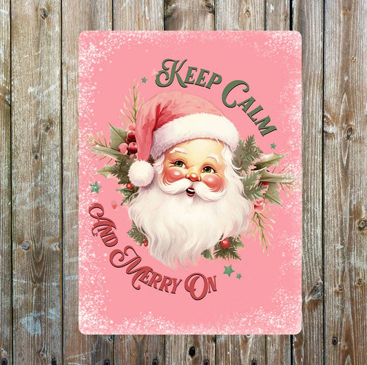 Keep Calm And Merry On Christmas | Metal Sign Plaque