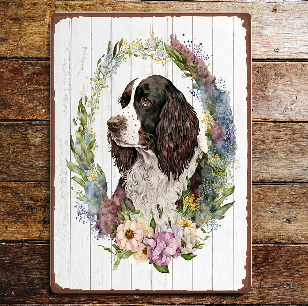 Springer Spaniel Gun Dog Hunting Metal Sign Plaque