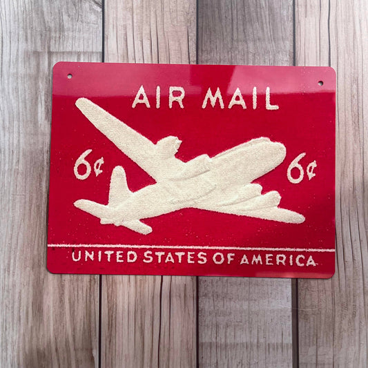 Air Mail Stamp USA | Metal Wall Sign