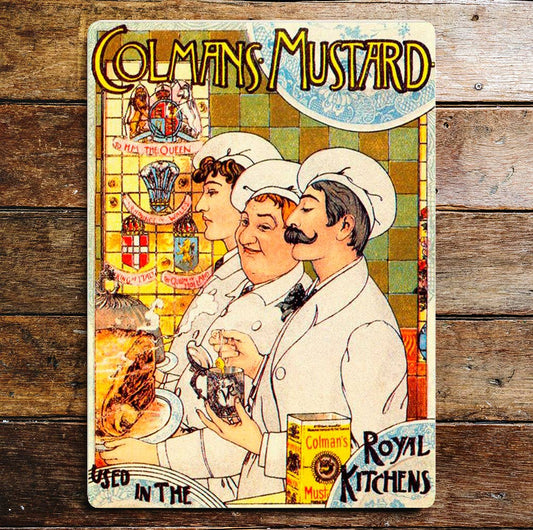 Colmans Mustard Chef | Metal Advertising Wall Sign