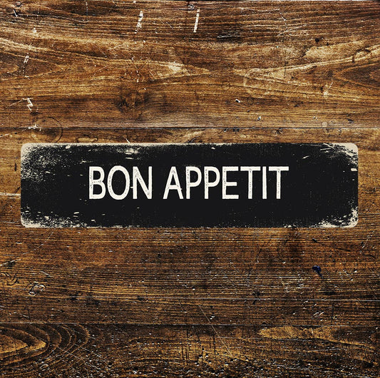 Bon appetit Metal Long Sign Plaque