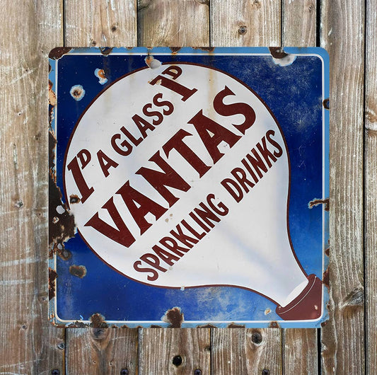Vantas Sparkling Drink Advert | Metal Sign Plaque Square
