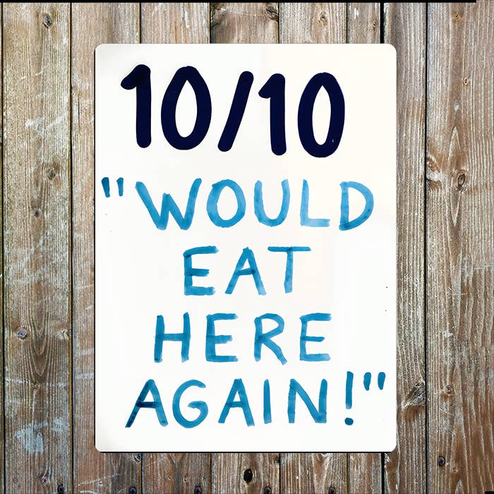 10/10 Would Eat Here Again, Kitchen, Metal Sign Plaque