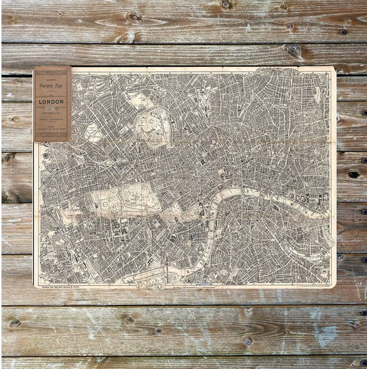 Map of London 1899 wall art | Metal Sign Plaque