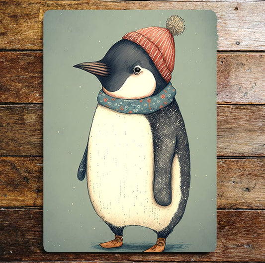 Vintage penguin | Metal Sign Plaque