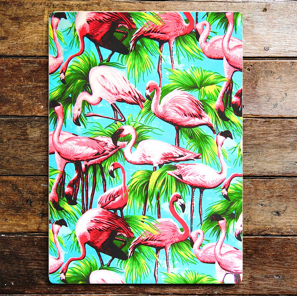 Flamingos Tropical Pattern | Metal Wall Sign