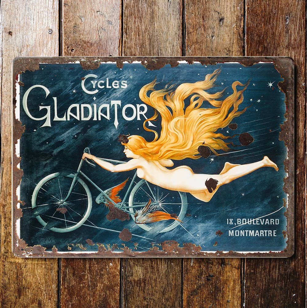 Gladiator Bicycles | Metal Sign Plaque