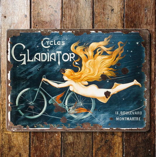 Gladiator Bicycles | Metal Sign Plaque