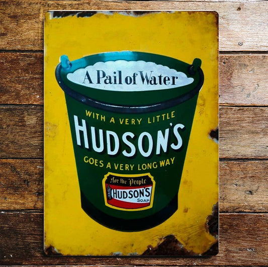 Hudson Goes A Very Long Way Soap | Metal Sign