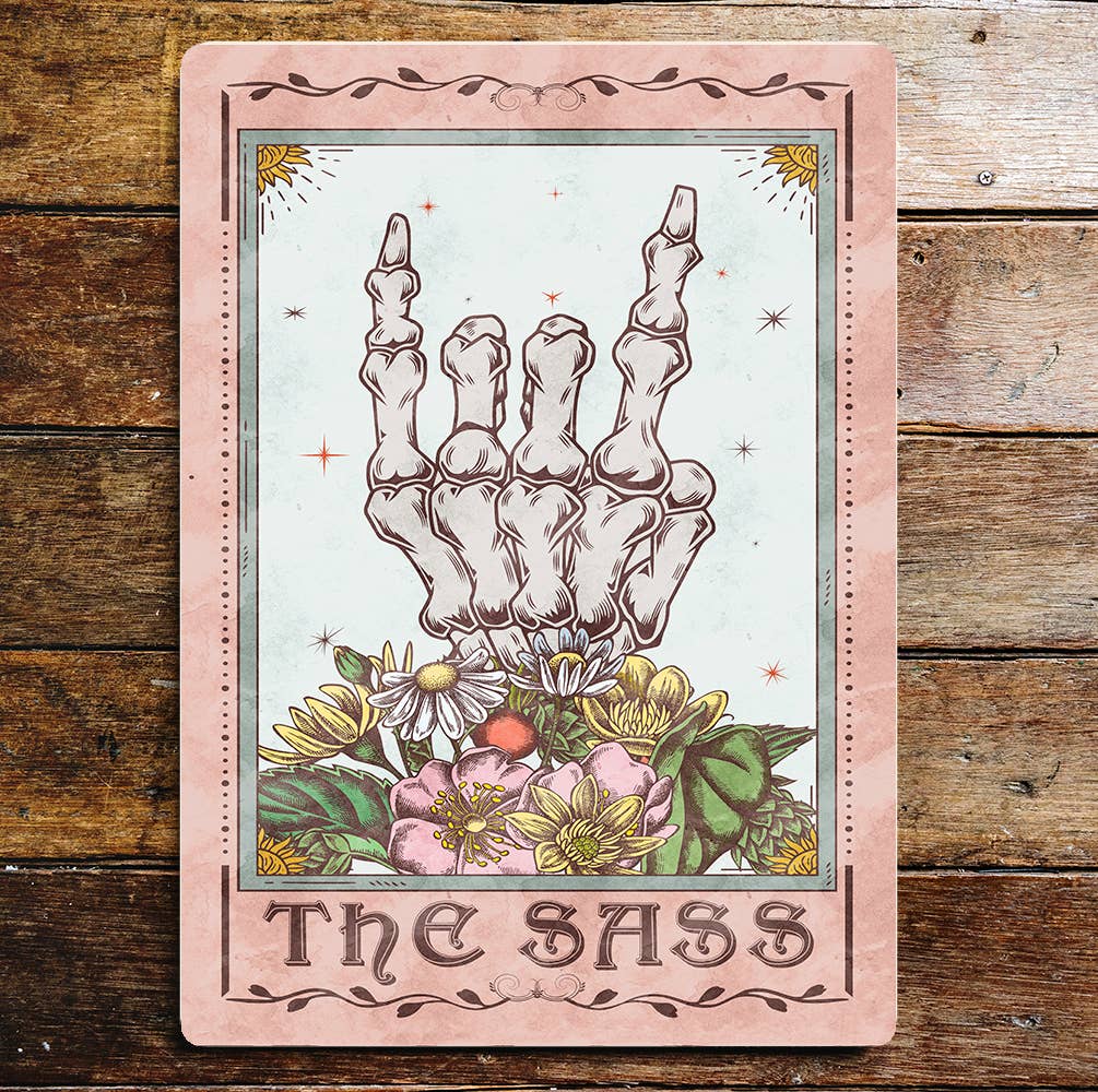The Sass Tarot Spiritual Art Metal Sign Plaque