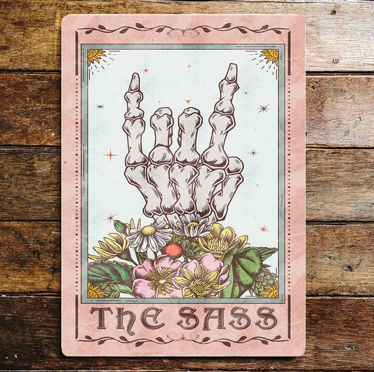 The Sass Tarot Spiritual Art Metal Sign Plaque