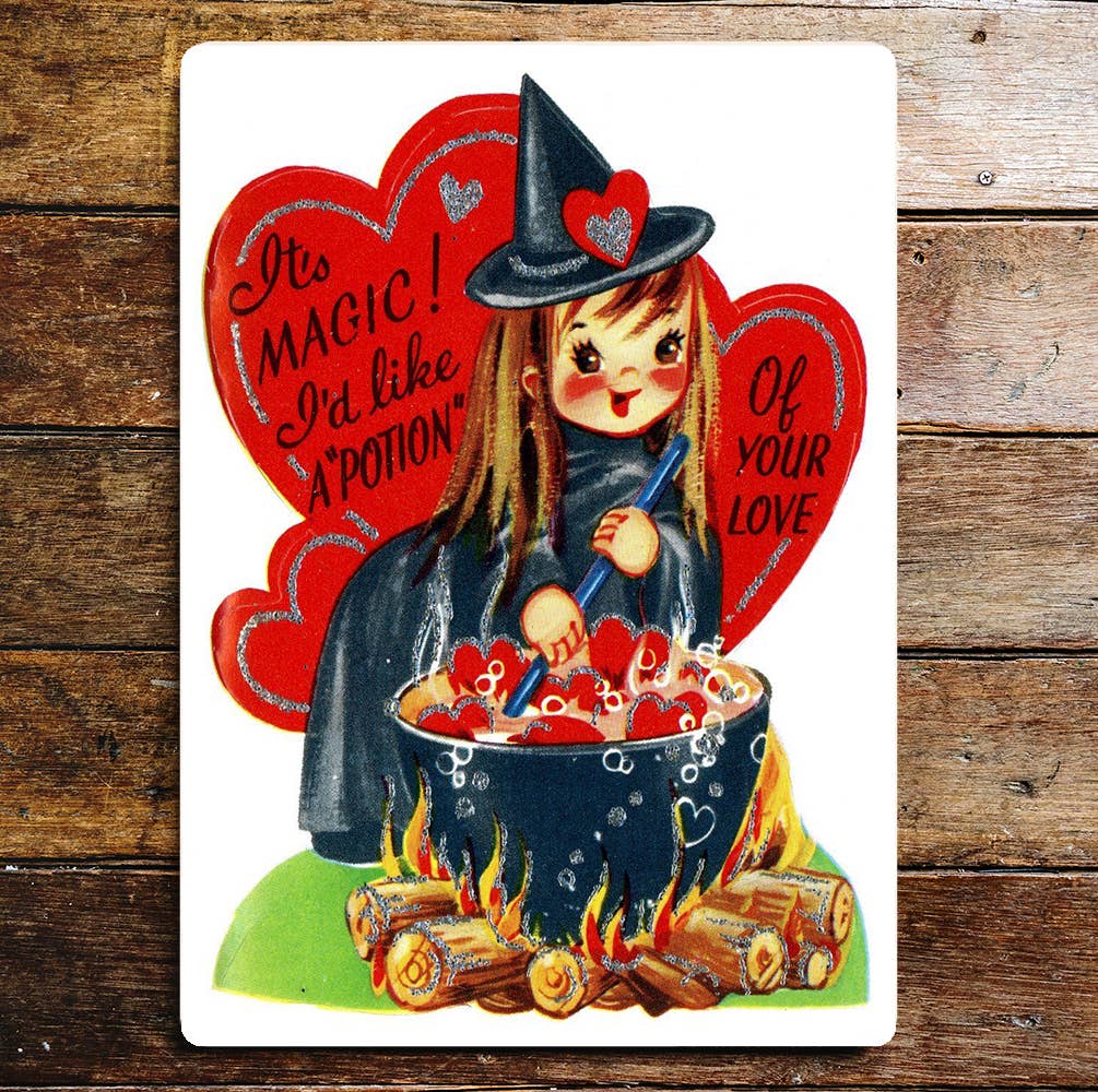 Witch Love Valentines | Metal Wall Sign