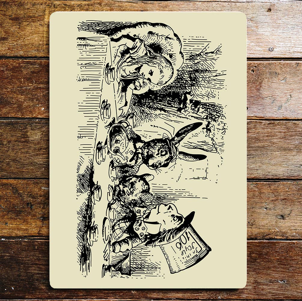 Alice in Wonderland Tea Party | Metal Wall Sign Plaque