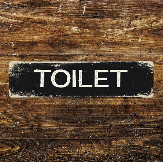 Toilet Pub Bar Metal Long Sign Plaque
